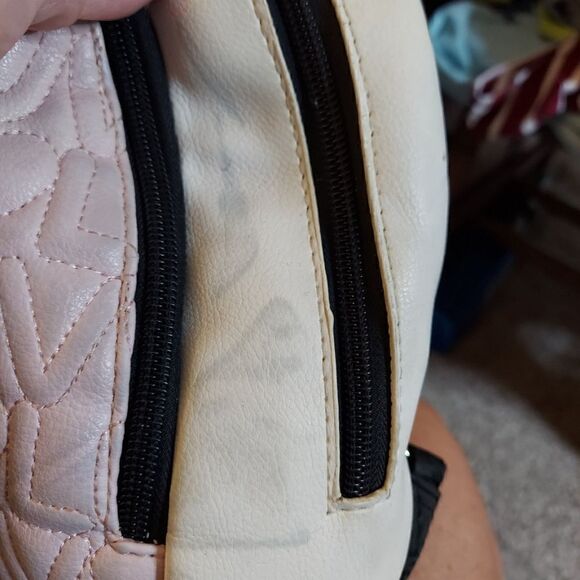 ‎Betsey Johnson quilted mini backpack pink black Lu Two - Picture 6 of 16